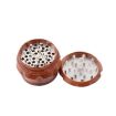 Yellow Wood Drum Smoke Grinder Tobacco Spice Crusher, Size S - 3