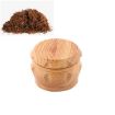 Yellow M Size Wood Drum Smoke Grinder Tobacco Spice Crusher - 1