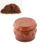 Red Wood Drum Smoke Grinder, Size L - Tobacco Spice Crusher - 1