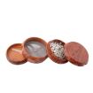 Red Wood Drum Smoke Grinder, Size L - Tobacco Spice Crusher - 4