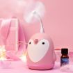 Cute Penguin USB Aroma Humidifier 220ml Air Purifier (Pink) - 3