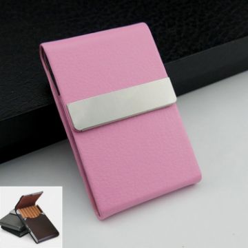 PU Cigarette Pack Creative Business Card Holder Pink Case - 1
