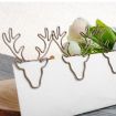 8 PCS Deer Head Paper Clip Set Creative Shape Pin Bookmark - 1