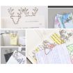 8 PCS Deer Head Paper Clip Set Creative Shape Pin Bookmark - 5