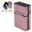 Pink Aluminum Cigar Cigarette Case Tobacco Holder Box - 1