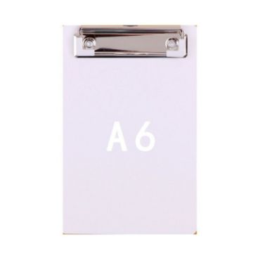 A6 White Menu Folder Student Writing Board with Paper Clip - 1