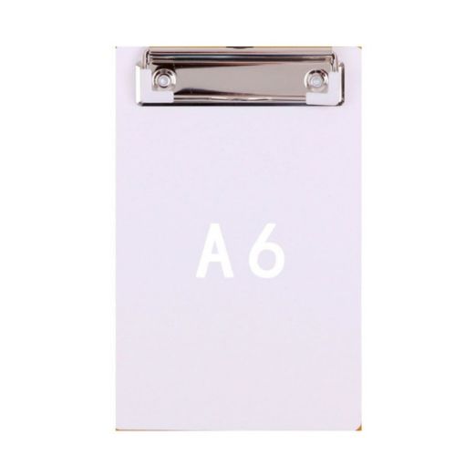 A6 White Menu Folder Student Writing Board with Paper Clip - 1