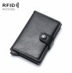 Black PU Aluminum Anti-Theft RFID Shielding Card Case Wallet - 2