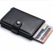 Black PU Aluminum Anti-Theft RFID Shielding Card Case Wallet - 4