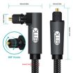 EMK 360 Rotatable 90 Swivel Nylon Mesh Optical Audio Cable 8m - 2