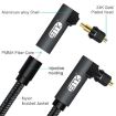 EMK 90 Swivel Adjustable 360 Optical Audio Cable, 30m Black - 3