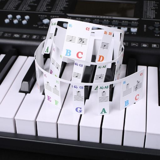Piano Keyboard Stickers for 61 Keys - Kids Beginner Accessory - 1