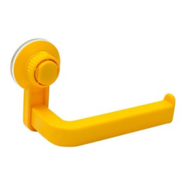 Yellow Removable Suction Cup Toilet Paper Holder Wall Mount - 1