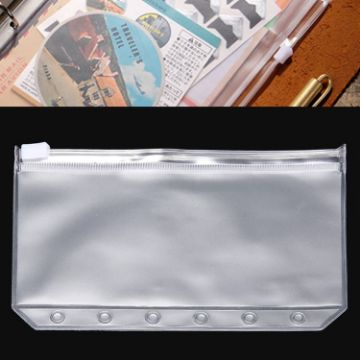 A6 PVC Zipper Storage Bag 3 PCS Pull-edge Loose-leaf Insert Pocket - 1