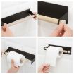 Black Non-Perforated Kitchen & Bathroom Towel Paper Holder Rack - 6