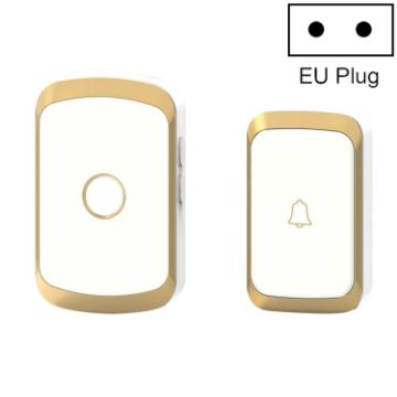 CACAZI A20 Smart Wireless Doorbell, EU Plug, Golden Style - 1