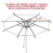 Polyester Parasol Replacement Cloth, 3m Diameter, 8 Ribs, Big Red - 3