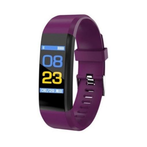 ID115 Purple OLED Screen Smart Watch Fitness Tracker Bracelet - 1