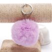 Light Purple Fur Ball Pompon Keychain for Women & Bags - 1