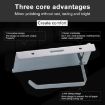 Stainless Steel Toilet Paper Holder with Phone Shelf - 6