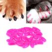 Silicone Soft Cat Nail Caps - 20 PCS, Pet Protector, Size: M, Rose Red - 1