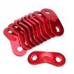 Outdoor Camping Cord Runners: 10 PCS Red Aluminum Rope Tensioners - 1