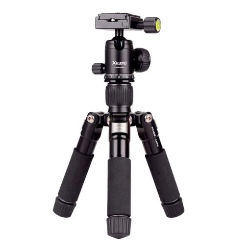 Xiletu FM5S-MINI 5-Section Titanium Desktop Tripod with Folding Legs - 1