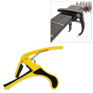 Yellow Plastic Guitar Capo for 6 String Acoustic Electric Guitars - 1