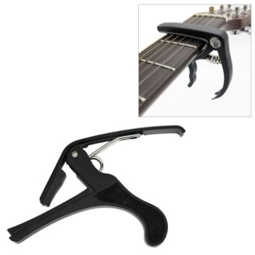 Black Plastic Guitar Capo for 6 String Acoustic Electric Clamp - 1