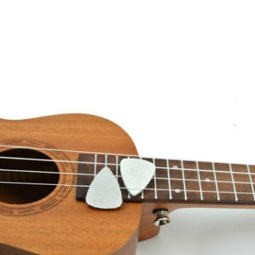 Ukulele Guitar Felt Picks Set, 10 PCS (White) - 1