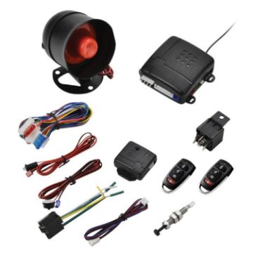 Universal 8pcs Car Alarm Horn & Collision System with Remote Control - 1