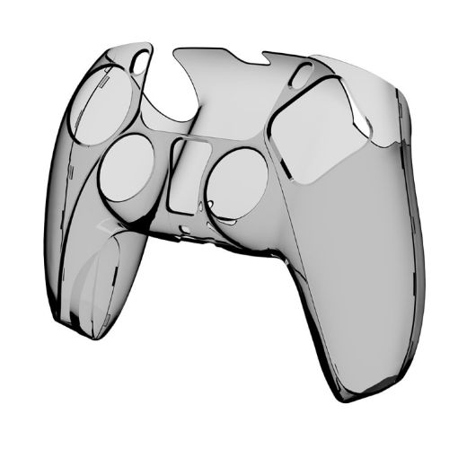 PS5-002 Wireless Controller Protective Shell Cover Transparent Gray - 1