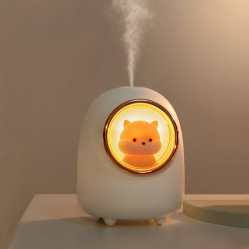 M08 Cartoon Space Capsule Car Pet Humidifier - White - 1