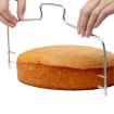 Stainless Steel Adjustable Double Wire Cake Cutter Leveler Tool - 3