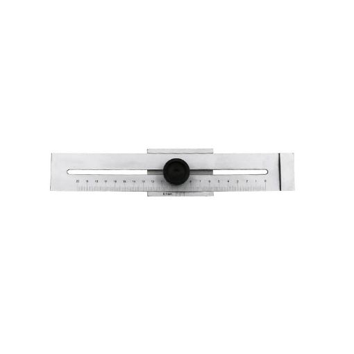 Portable 0-200mm Woodworking Scribing Marker Ruler - 1