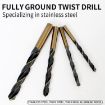 5 PCS 13.5mm High-Speed Steel 4341 Black Yellow Twist Drill - 2