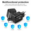18W PD + QC 3.0 Fast Charger Adapter with LED, US Plug, Black - 6