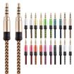 3.5mm Gold-Plated AUX Audio Cable, Male to Male, 3m, Yellow - 2