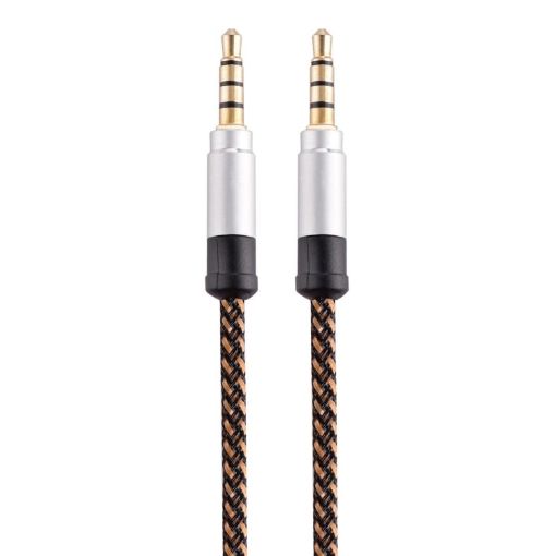 3m Gold-Plated 3.5mm Male-to-Male AUX Audio Cable (Brown) - 1