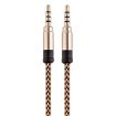 3.5mm Male to Male Gold AUX Cable for Car Stereo, 1.5m Length - 1