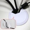 20 PCS White 50mm ABS Cable Hole Cover for Desk & Computer - 1