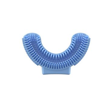 Blue Silicone U-Shaped Electric Toothbrush Head for Ages 2-8 - 1