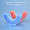 Blue Silicone U-Shaped Electric Toothbrush Head for Ages 2-8 - 4