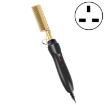 Electric Multifunctional Comb: Curl & Straighten, UK Plug, Golden - 1