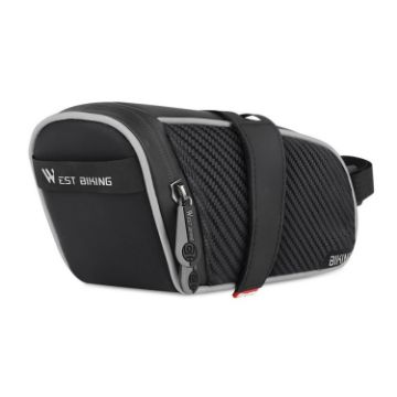 WEST BIKING Waterproof Saddle Bag for Mountain Bikes (Black Gray) - 1
