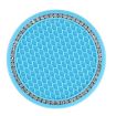 Universal Car Anti-Slip Mat, Diamond Honeycomb Coaster (Blue White) - 1