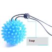 TPR Grip Ball Rehab Hemiplegia Stroke Massage, 5.5cm Gray Rope - 3