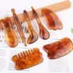 Amber Resin Facial Massage & Acupuncture Stick, Scraping Sheet Tool - 2