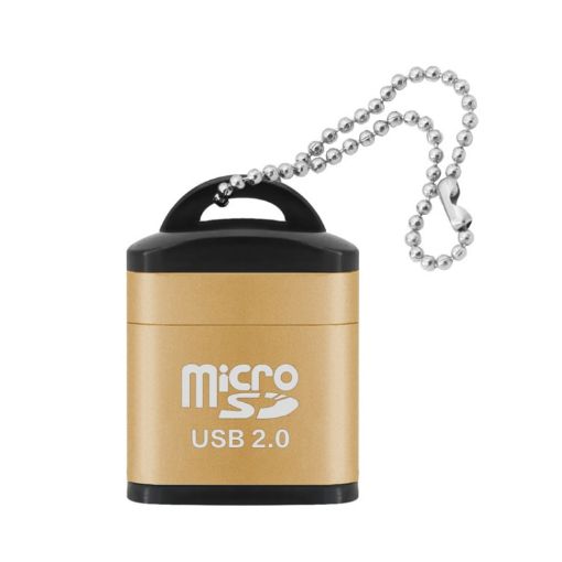 Golden 480Mbps Mini Micro SD Card Reader for Phone & Computer - 1