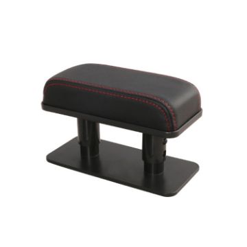 Universal Leather Car Armrest Box Pad (Black+Red Line) - 1